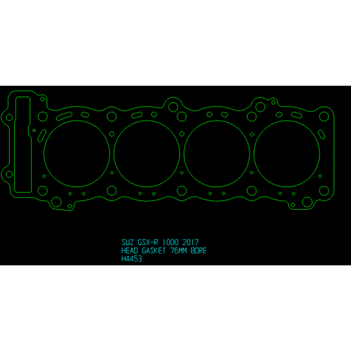 Cometic Gasket Head Gasket Suzuki GSX-R 1000 2017-2018 MLS 0.027" 76mm Bore