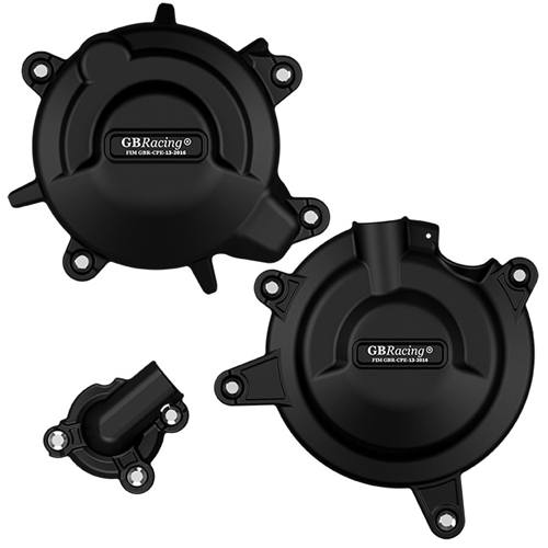 GB Racing Engine Cover Set Kawasaki EX400 2018 Secondary Engine Covers Fits Standard Engine Covers 3 Piece Kit